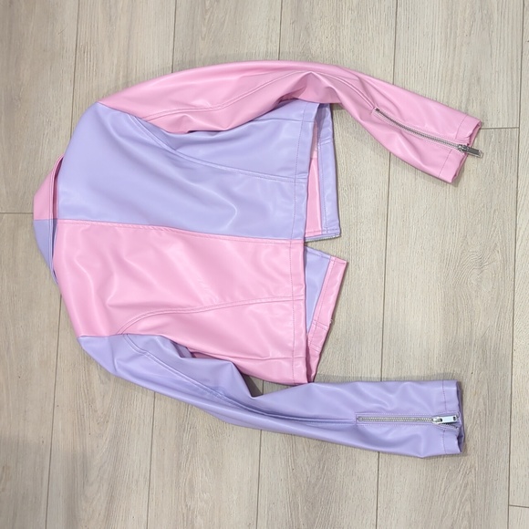 Dolls Kill Pastel Vegan Moto Jacket - Picture 6 of 9